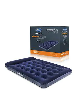 Silentnight Camping Collection Flock Airbed - Footpump - Blue - Double