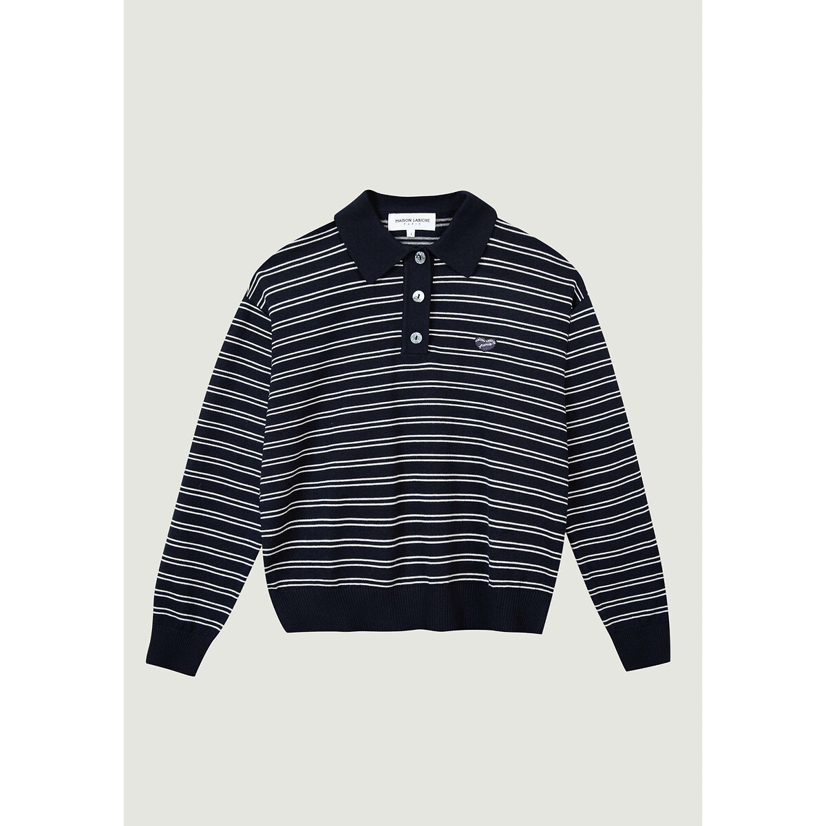 Armand Wool/Cotton Jumper in Breton Striped Print