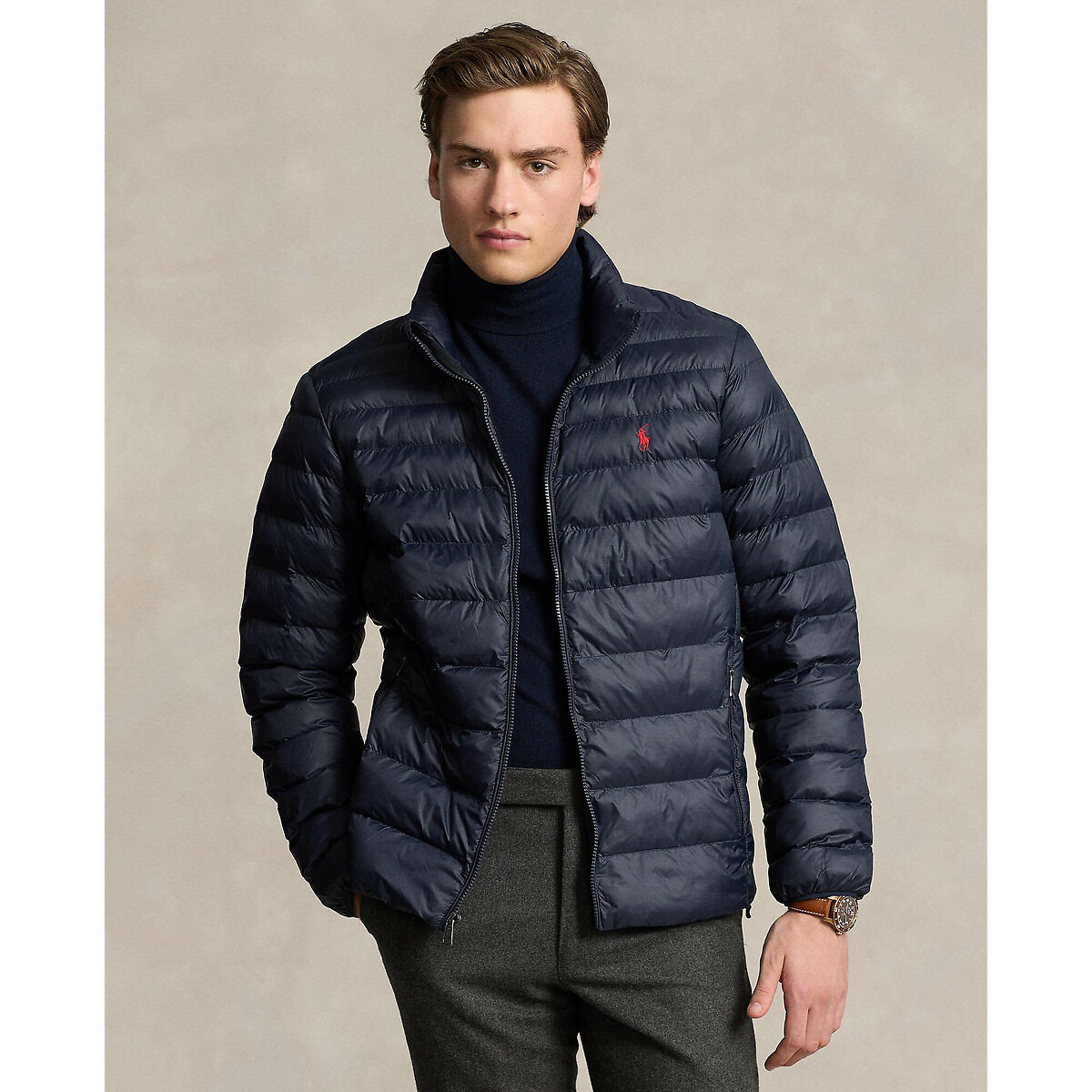 Terra Lightweight Padded Jacket with High Neck and Zip Fastening