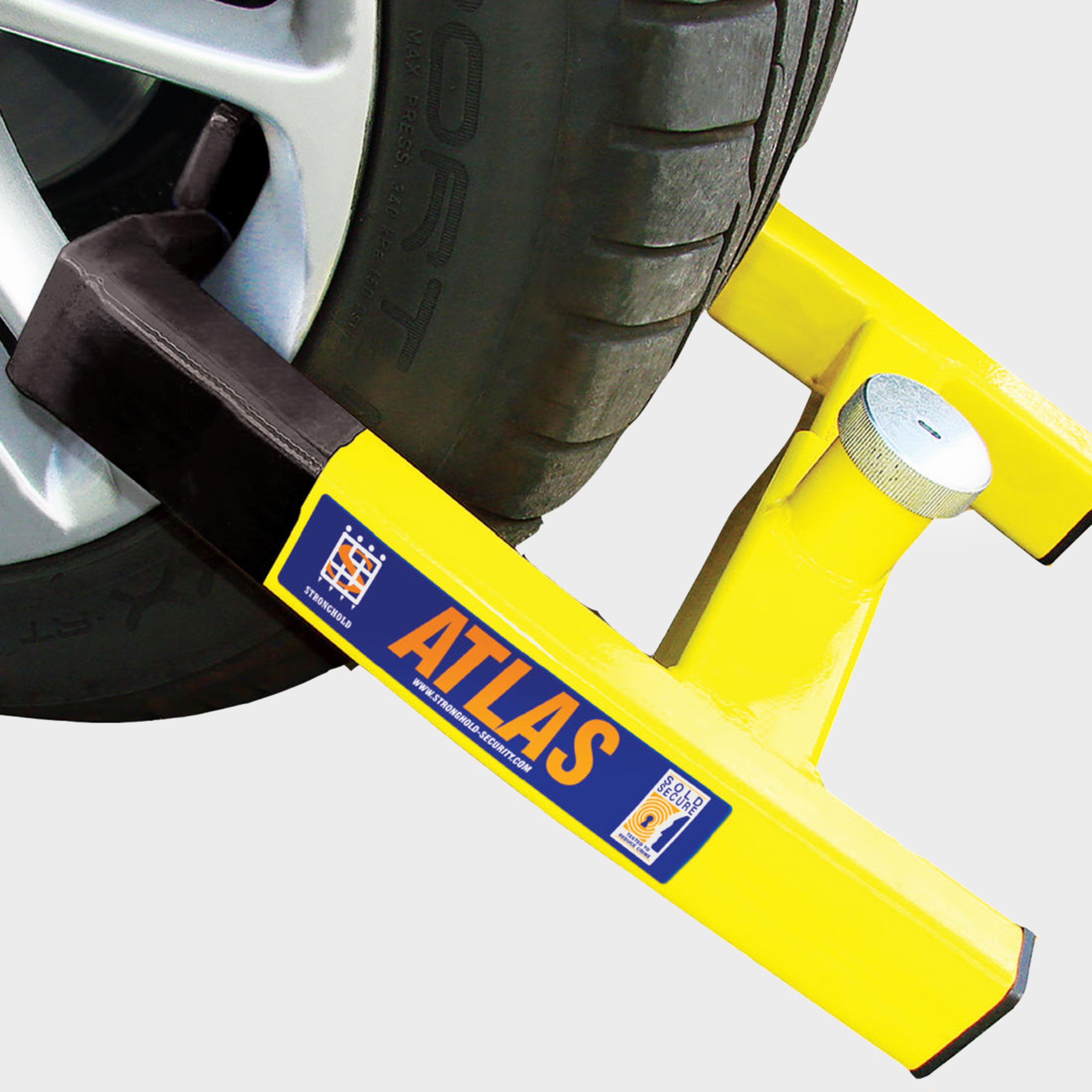 Stronghold Atlas Caravan Wheel Clamp - Yellow, Yellow