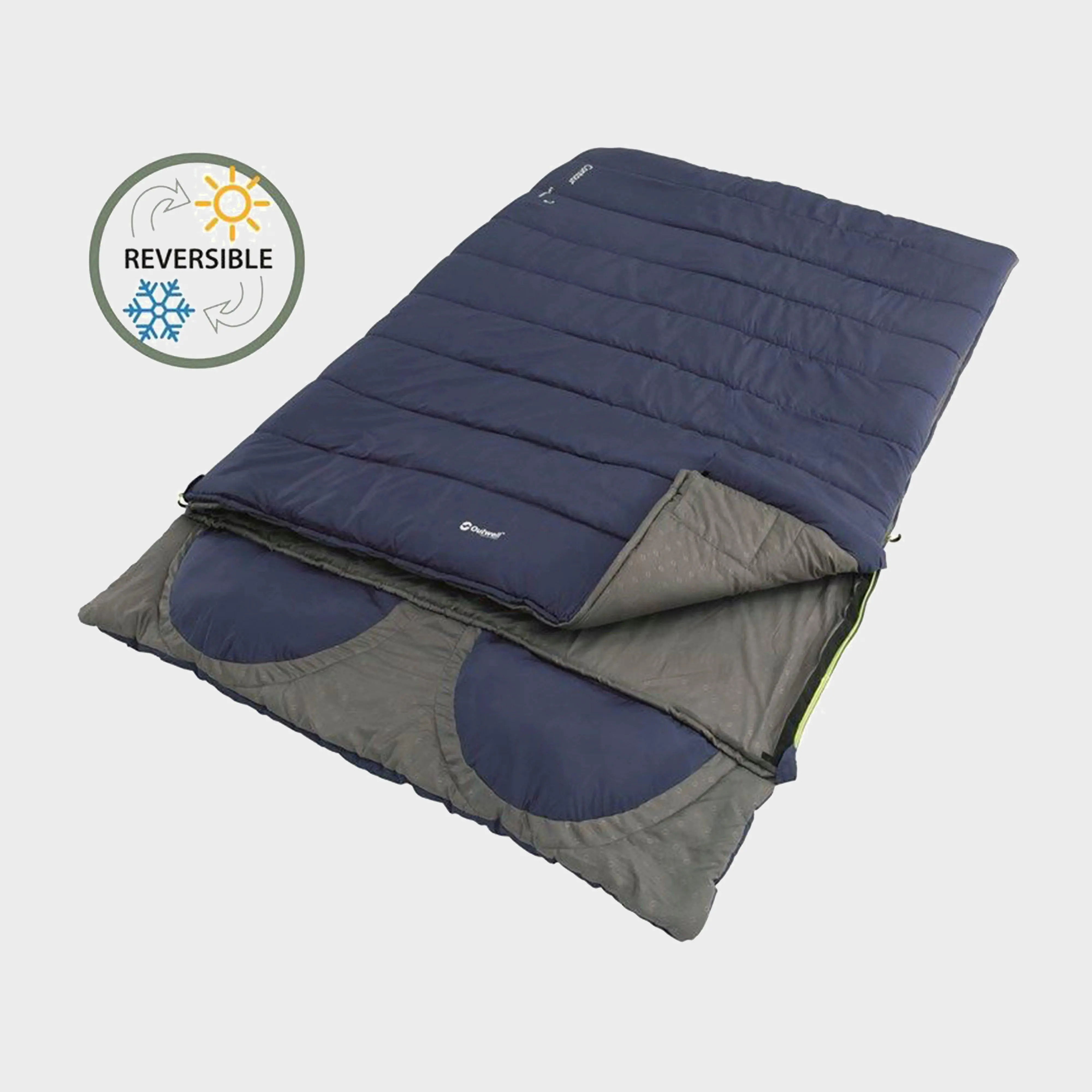 Outwell Contour Lux Double Sleeping Bag - Blue, Blue