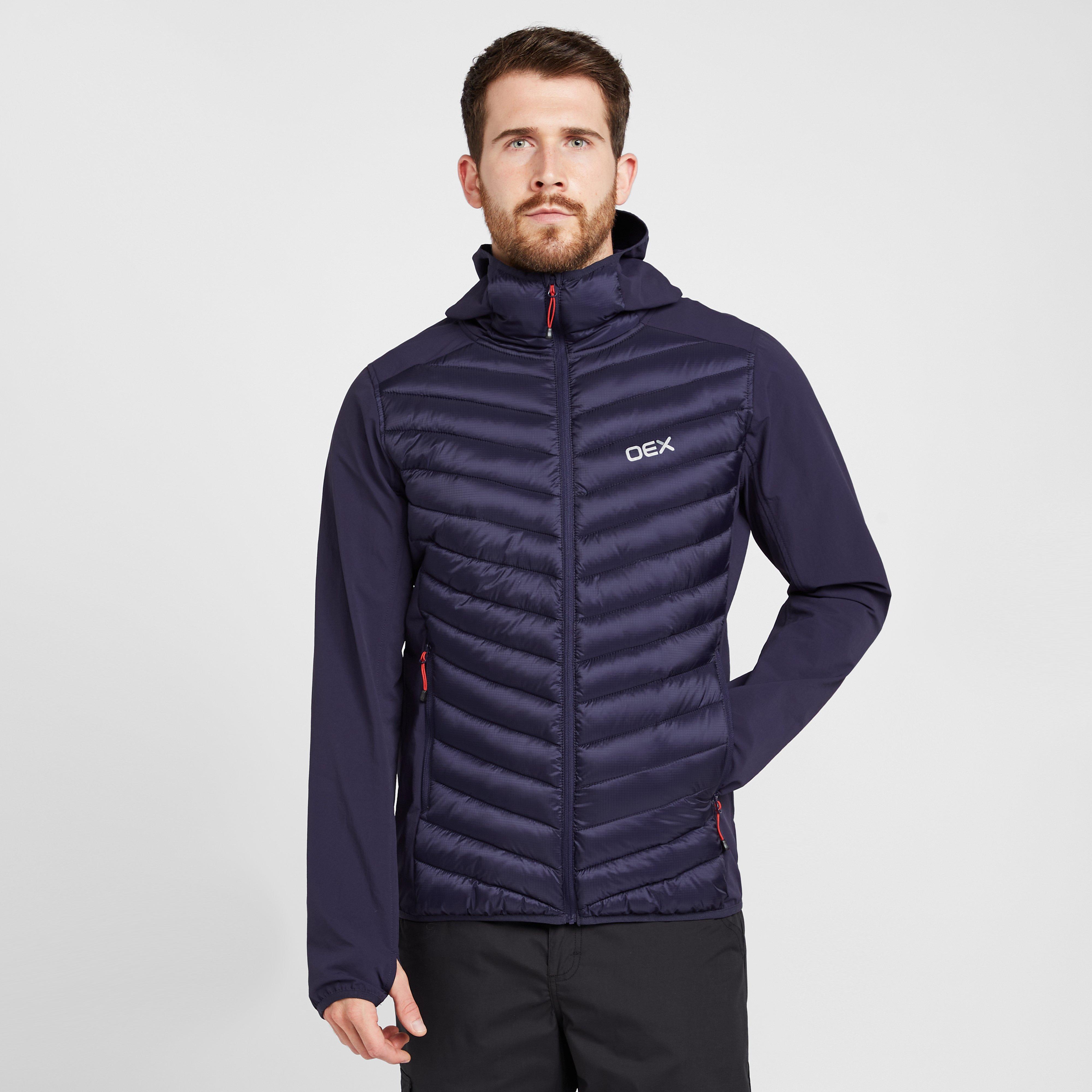 Oex Men's Ulsta Hybrid Full Zip Jacket - Navy, NAVY