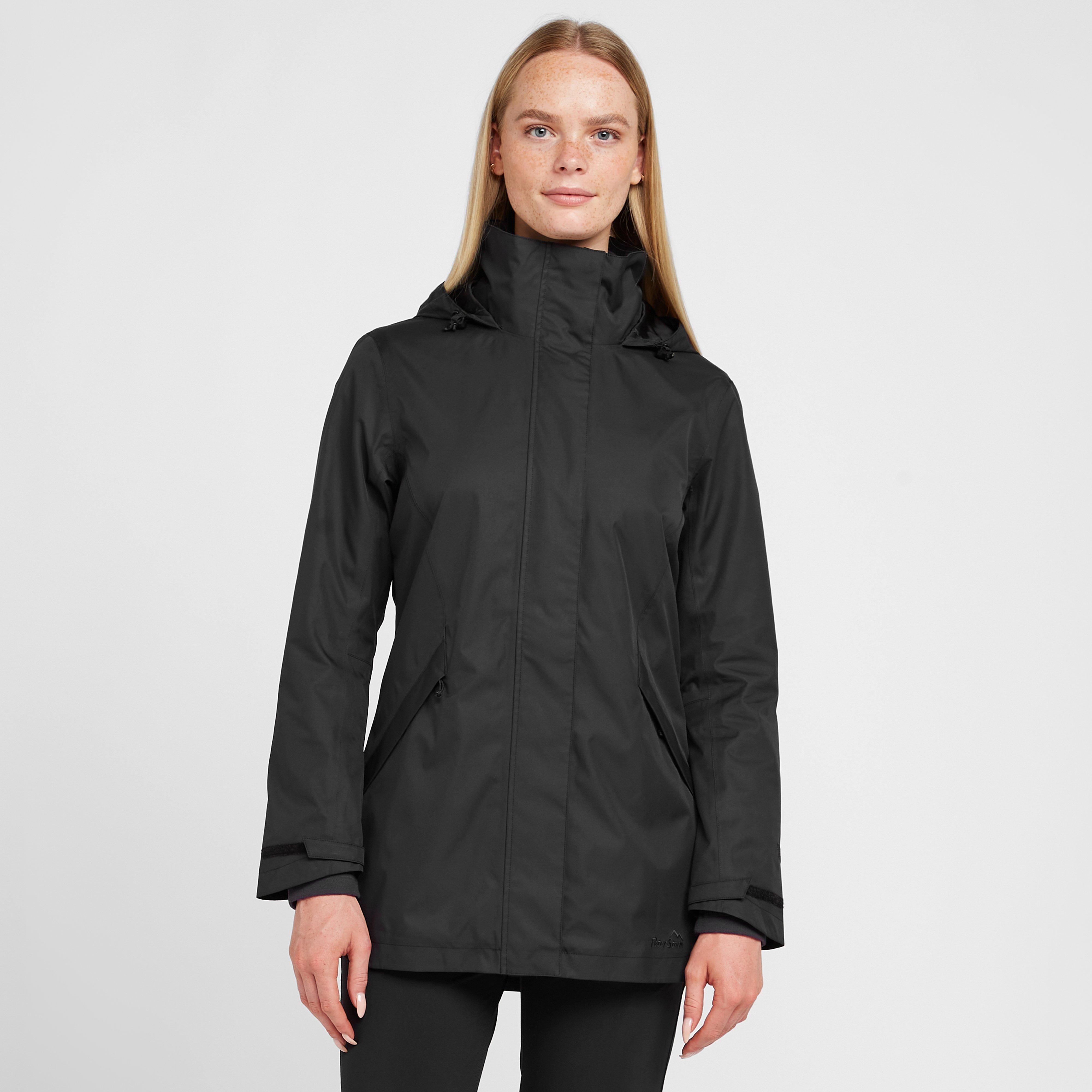 Peter Storm Women's Mistral Long Jacket - Black, BLACK