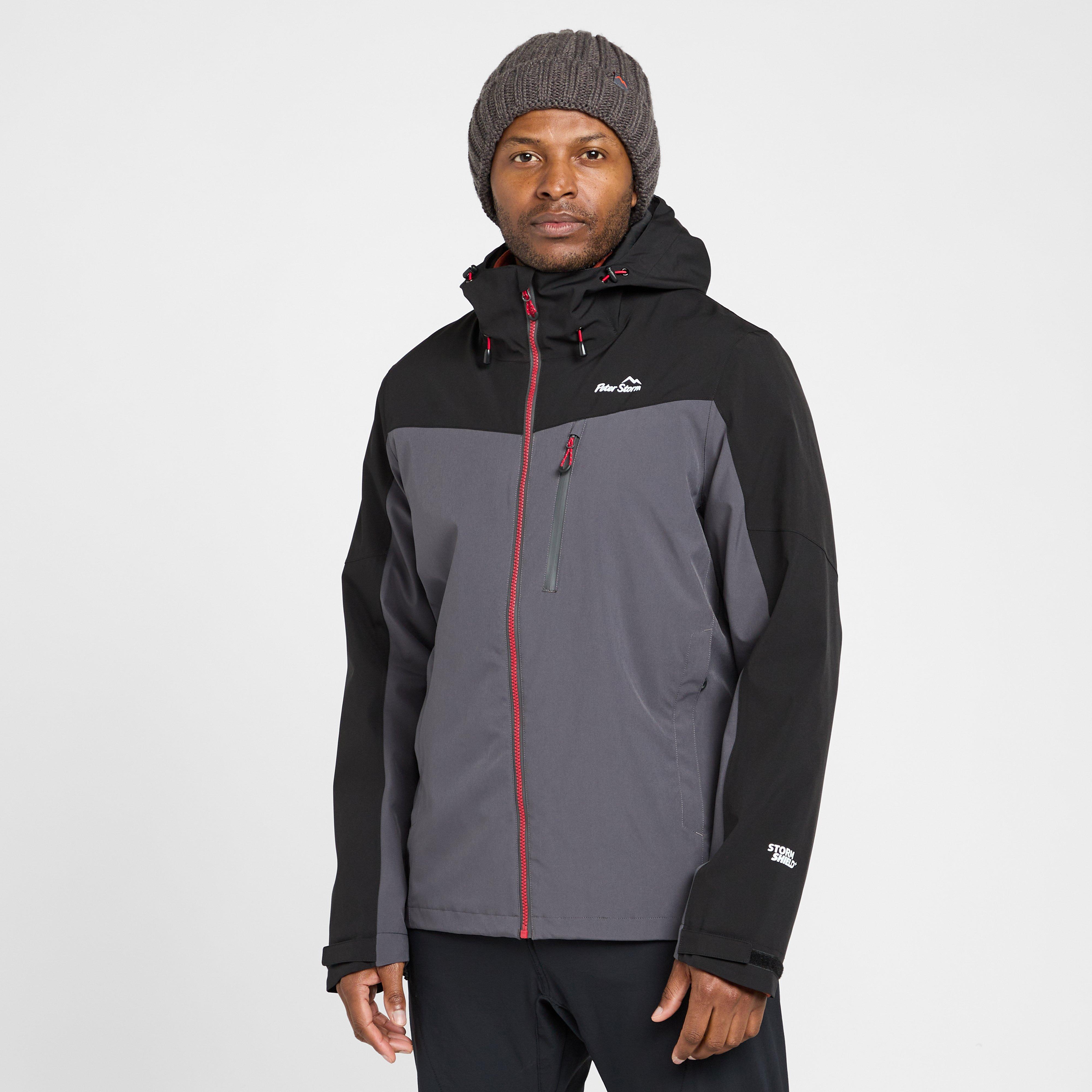 Peter Storm Men's Malham Stretch Waterproof Jacket - Blk/Gry, BLK/GRY