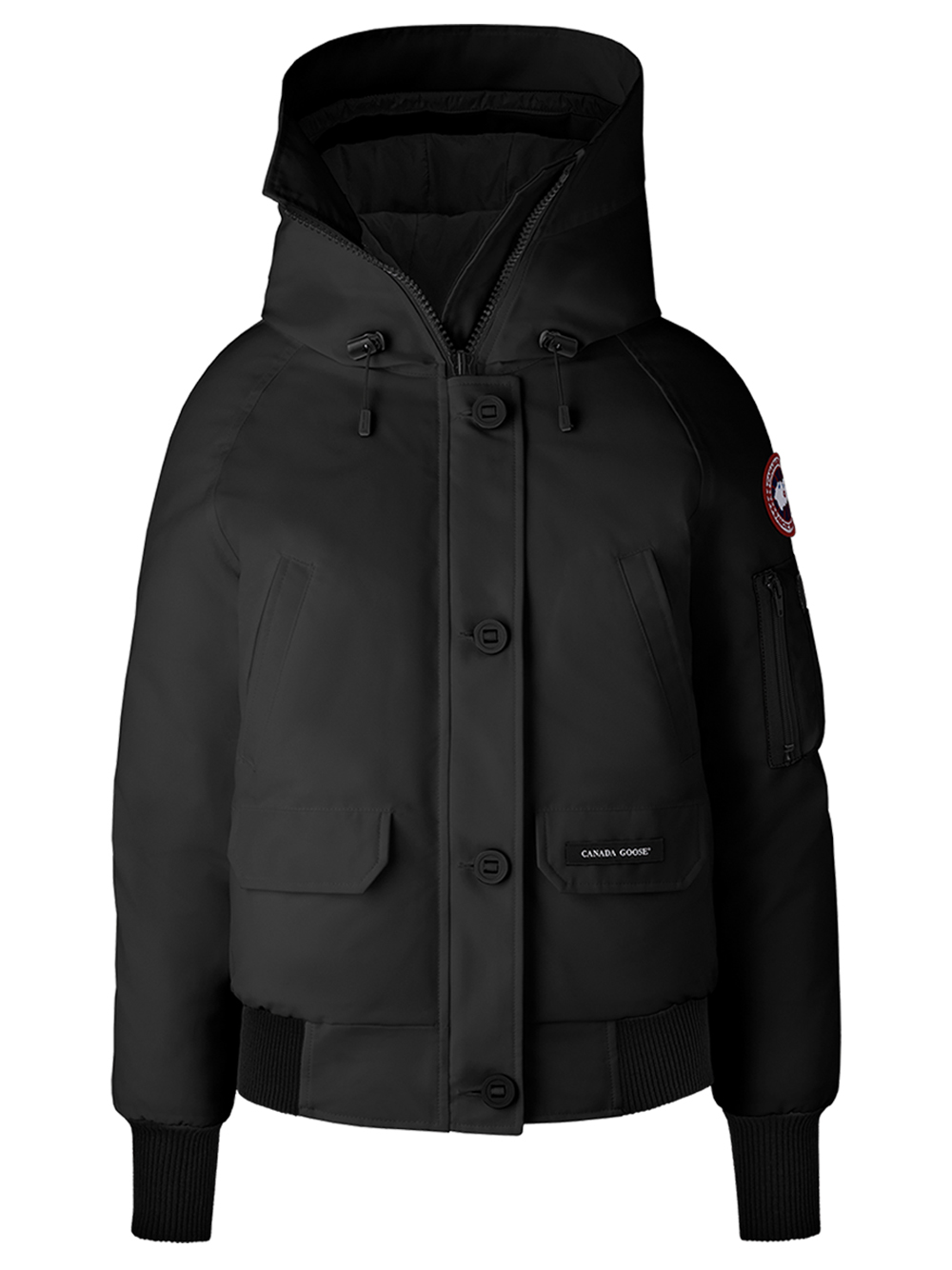 Canada Goose Chilliwack logo-patch hooded down jacket (Size: s)