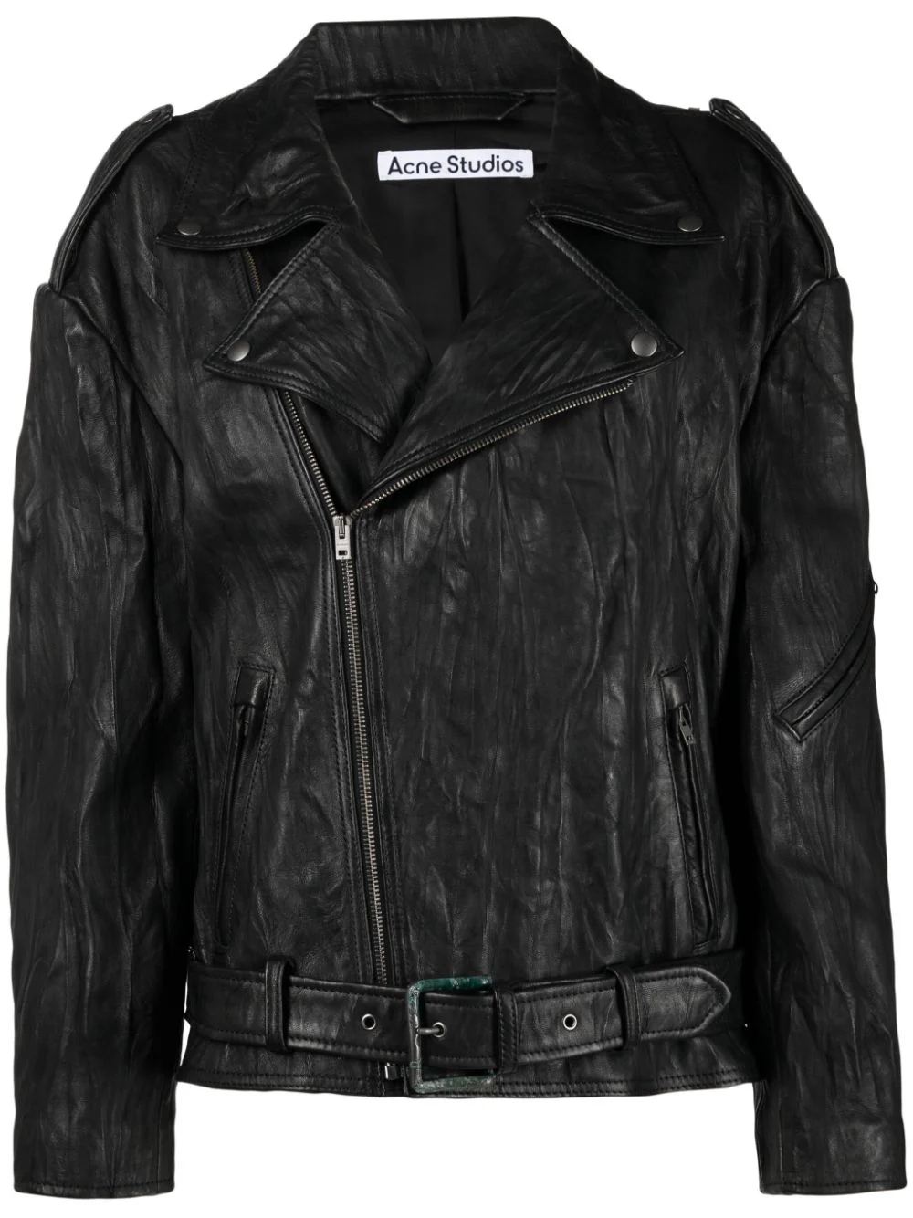 Acne Studios Crinkled Leather Jacket (pa_size1: 34)