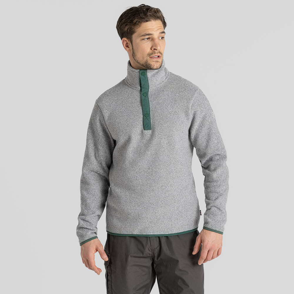 Craghoppers Mens Finnian Half Snap Fleece (Soft Grey Marl)