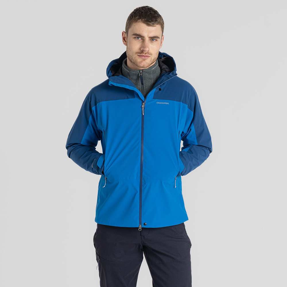 Craghoppers Mens Gryffin Waterproof Jacket (Titan Blue / Dark Titan Blue)