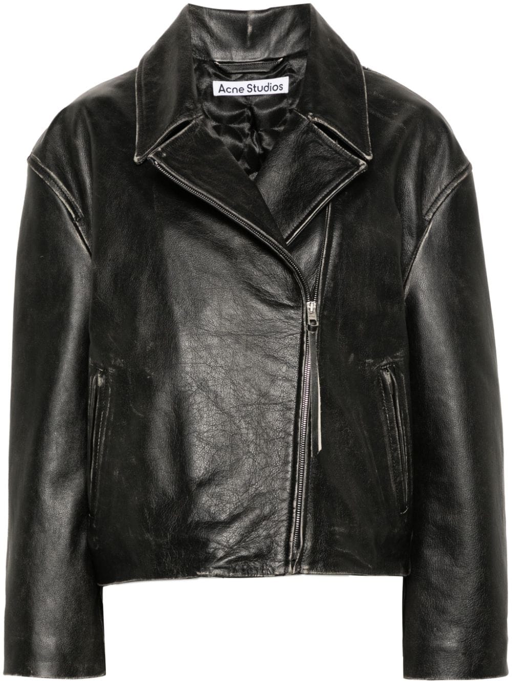 Acne Studios Leather Biker Jacket Black (pa_size1: 34)