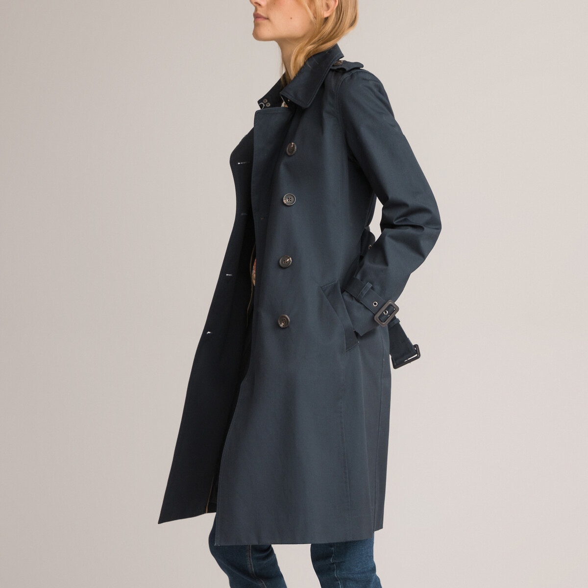Cotton Long Trench Coat