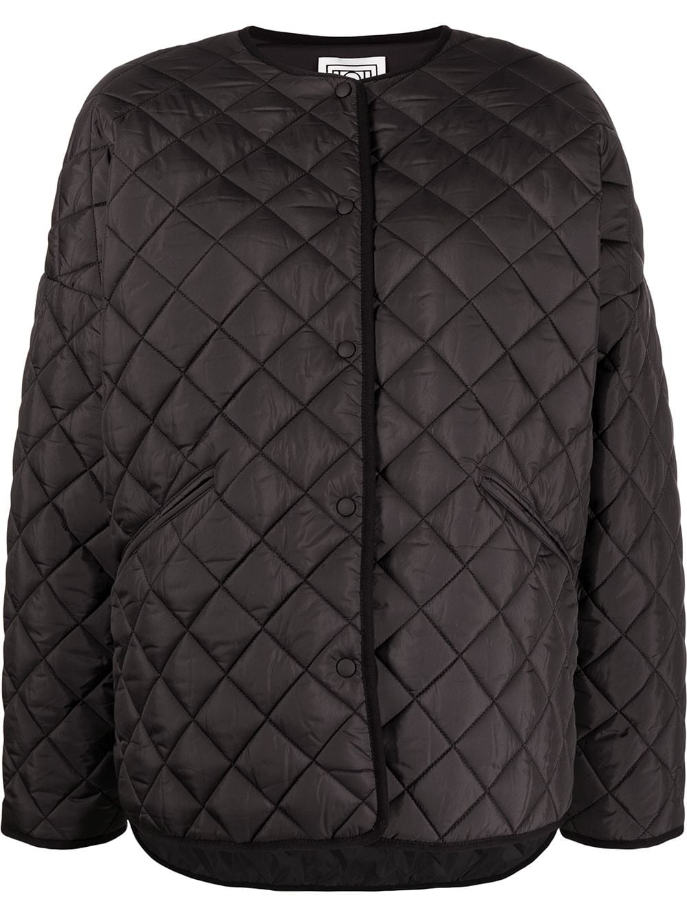 Toteme Drop-Shoulder Quilted Jacket Black (Size: M)