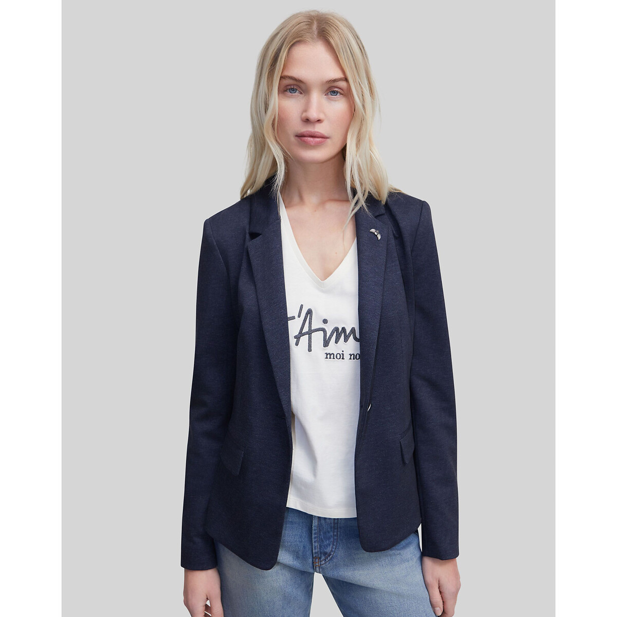 Single-Breasted Fitted Blazer