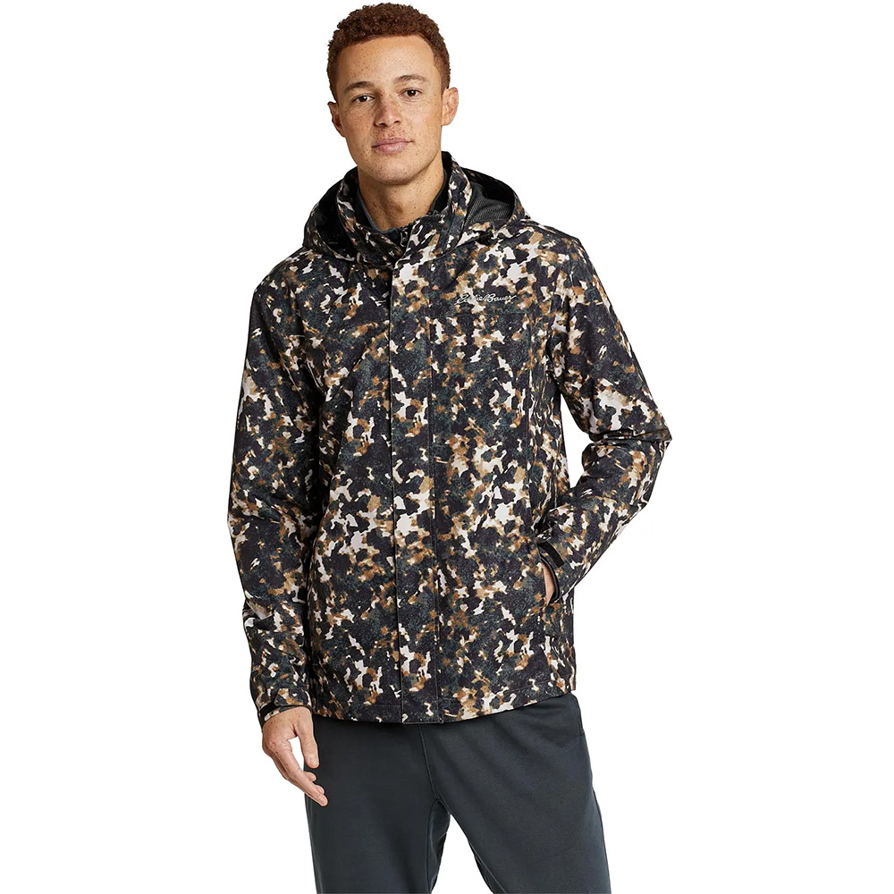 Eddie Bauer Mens Packable Rainfoil Waterproof Jacket (Capers)