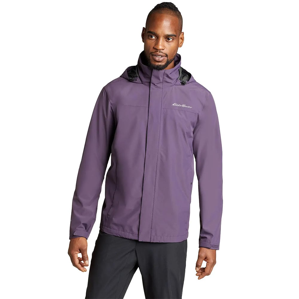 Eddie Bauer Mens Packable Rainfoil Waterproof Jacket (Grape)