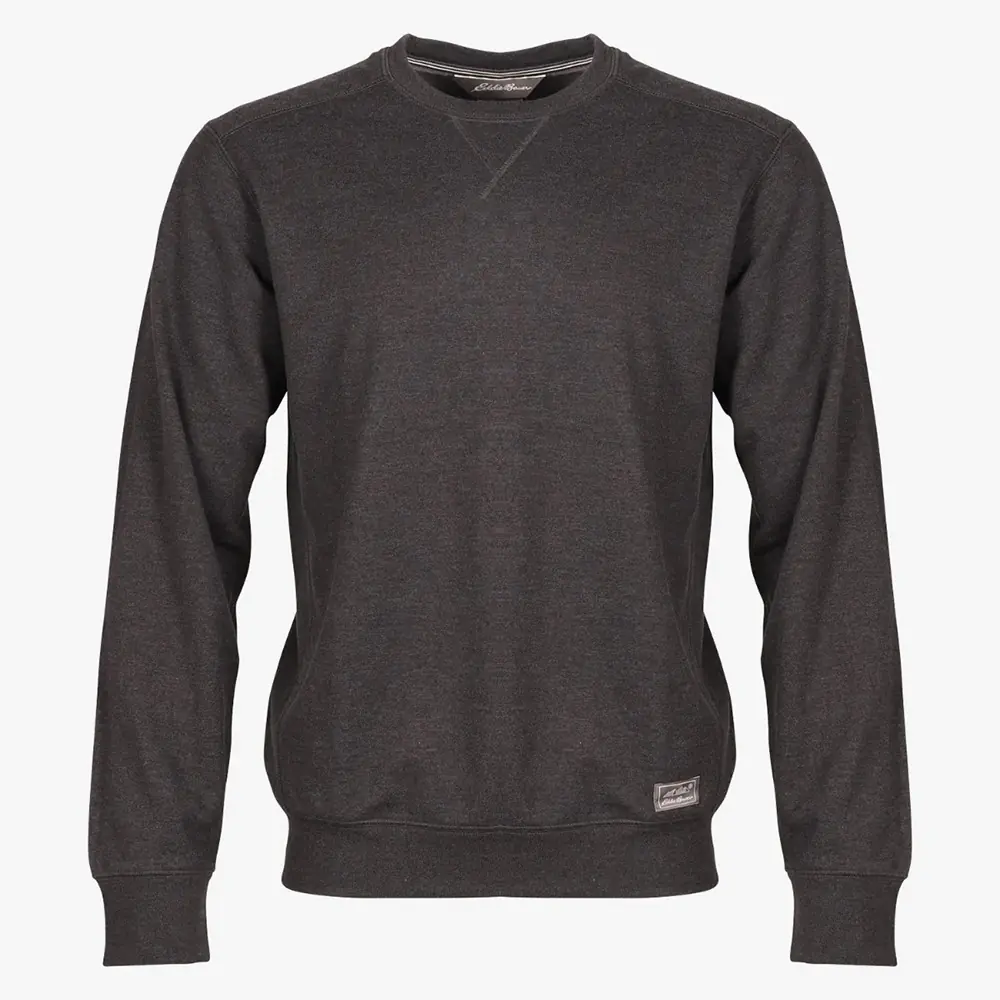 Eddie Bauer Mens Camp Fleece Crew Long Sleeve Sweatshirt (Htr Gray)