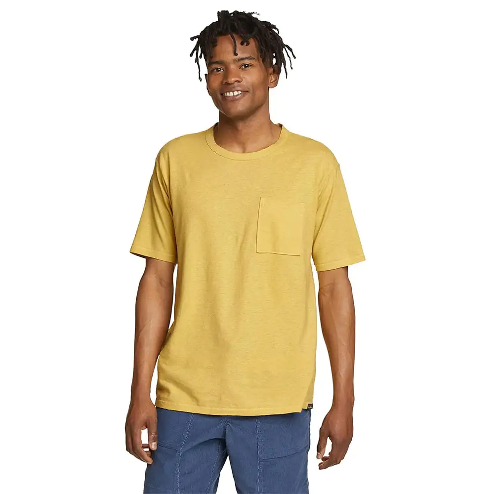 Eddie Bauer Mens Hemplify Short Sleeve T-Shirt (Topaz)