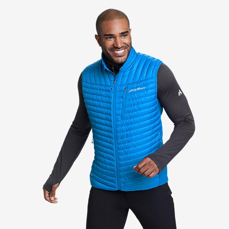 Eddie Bauer Mens Microtherm 2.0 Down Vest (Ascent Blue)