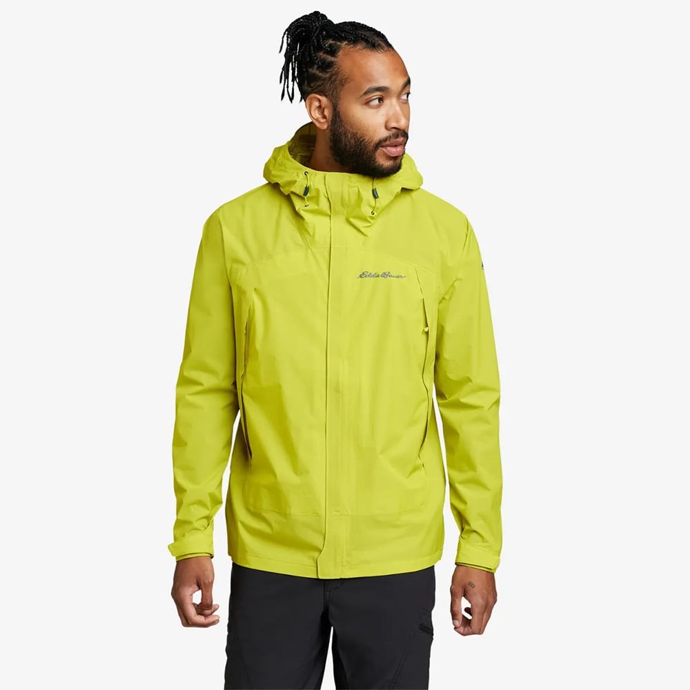 Eddie Bauer Mens Super Sevens Rain Jacket (Kiwi)