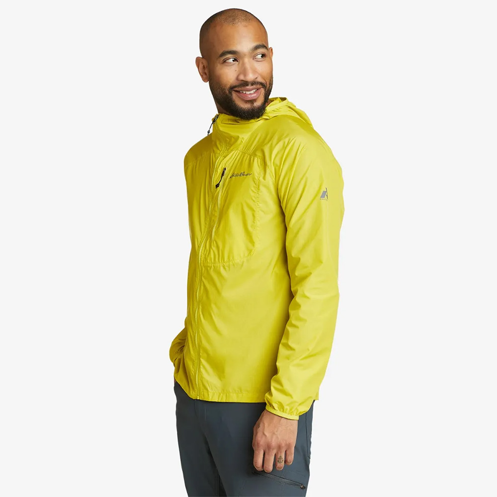 Eddie Bauer Mens Super Sevens Wind Jacket (Chartreuse)