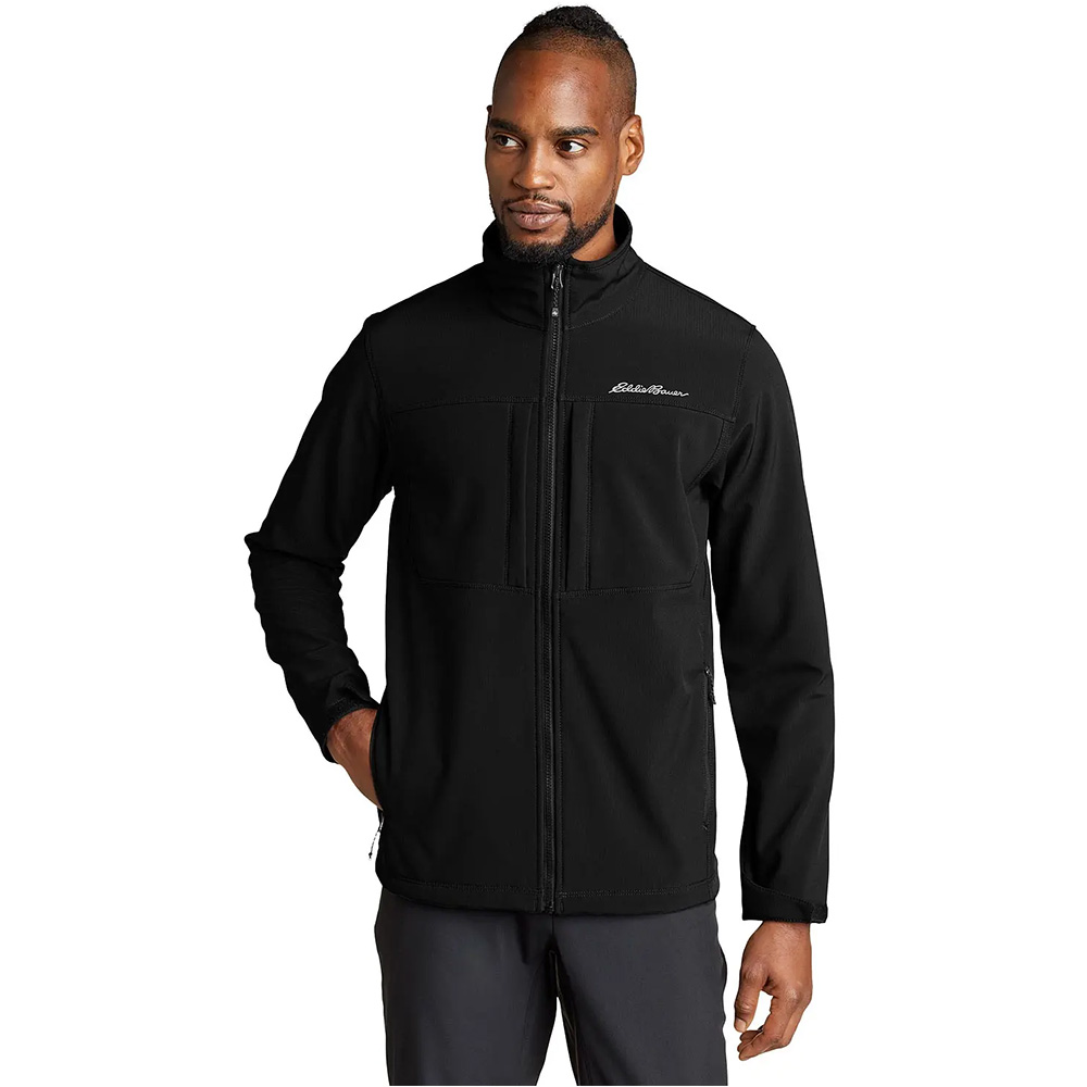 Eddie Bauer Mens Windfoil Softshell Jacket (Black)