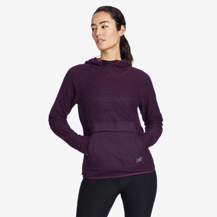 Eddie Bauer Womens Super Sevens Pullover Fleece (Deep Eggplant)