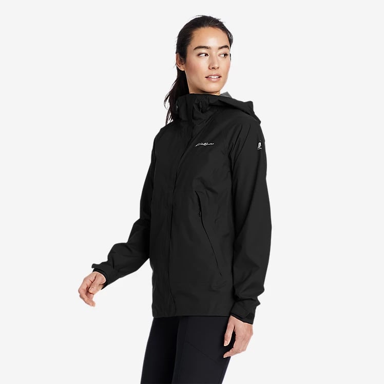 Eddie Bauer Womens Super Seven Waterproof Jacket (Black)