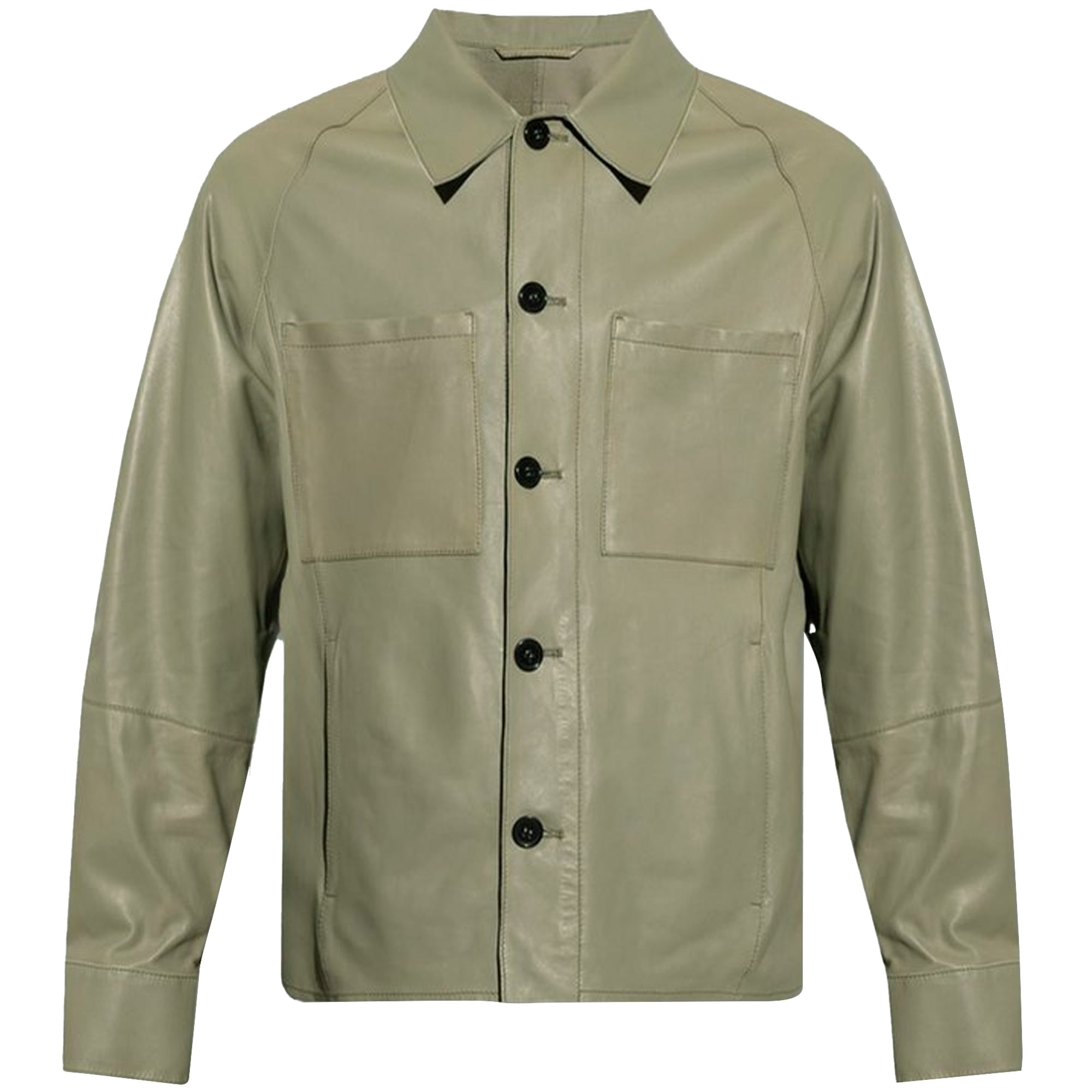 Lambskin Nappa-Leather Jacket - Grigio