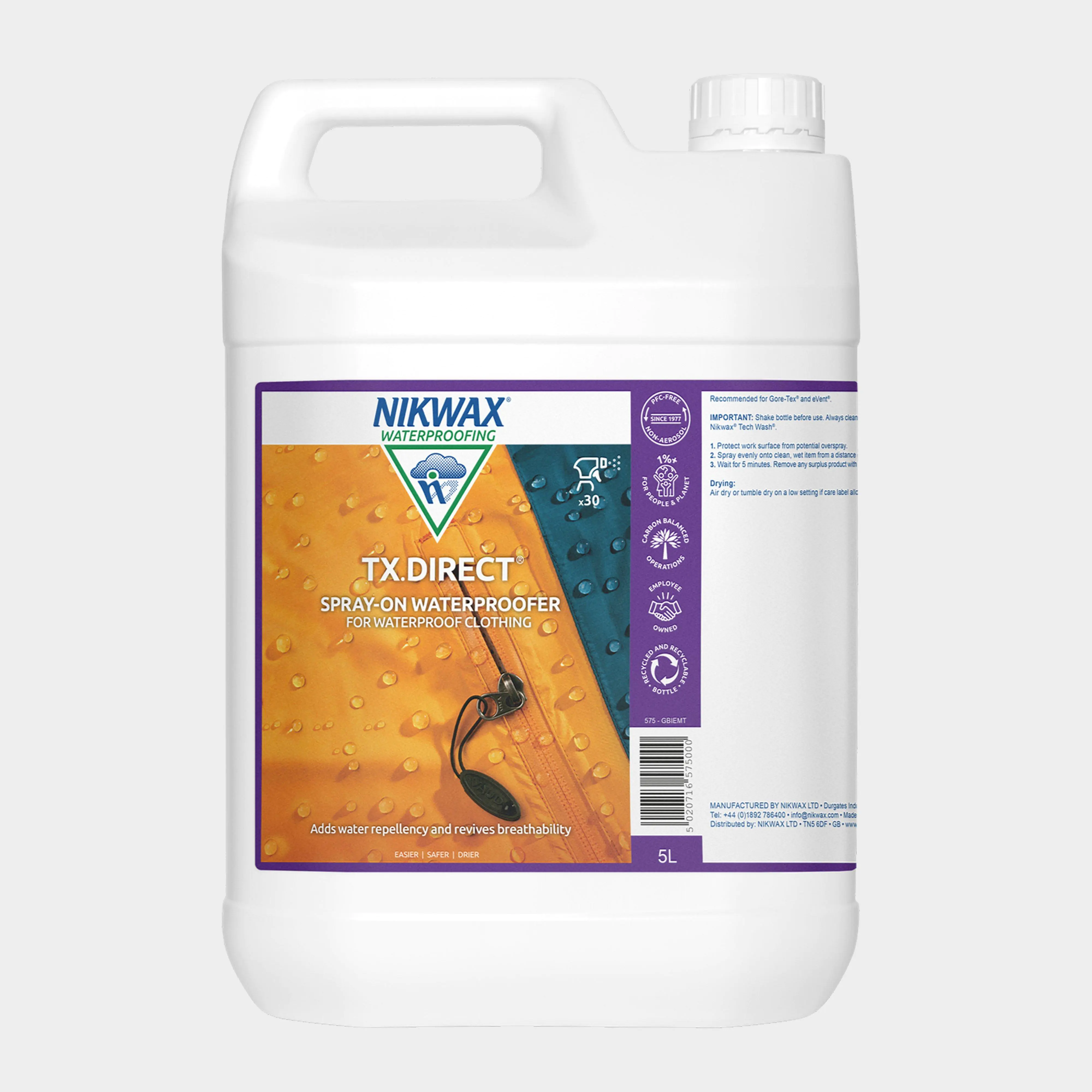 Nikwax Wash-In TX Direct (5 Litres), Clear