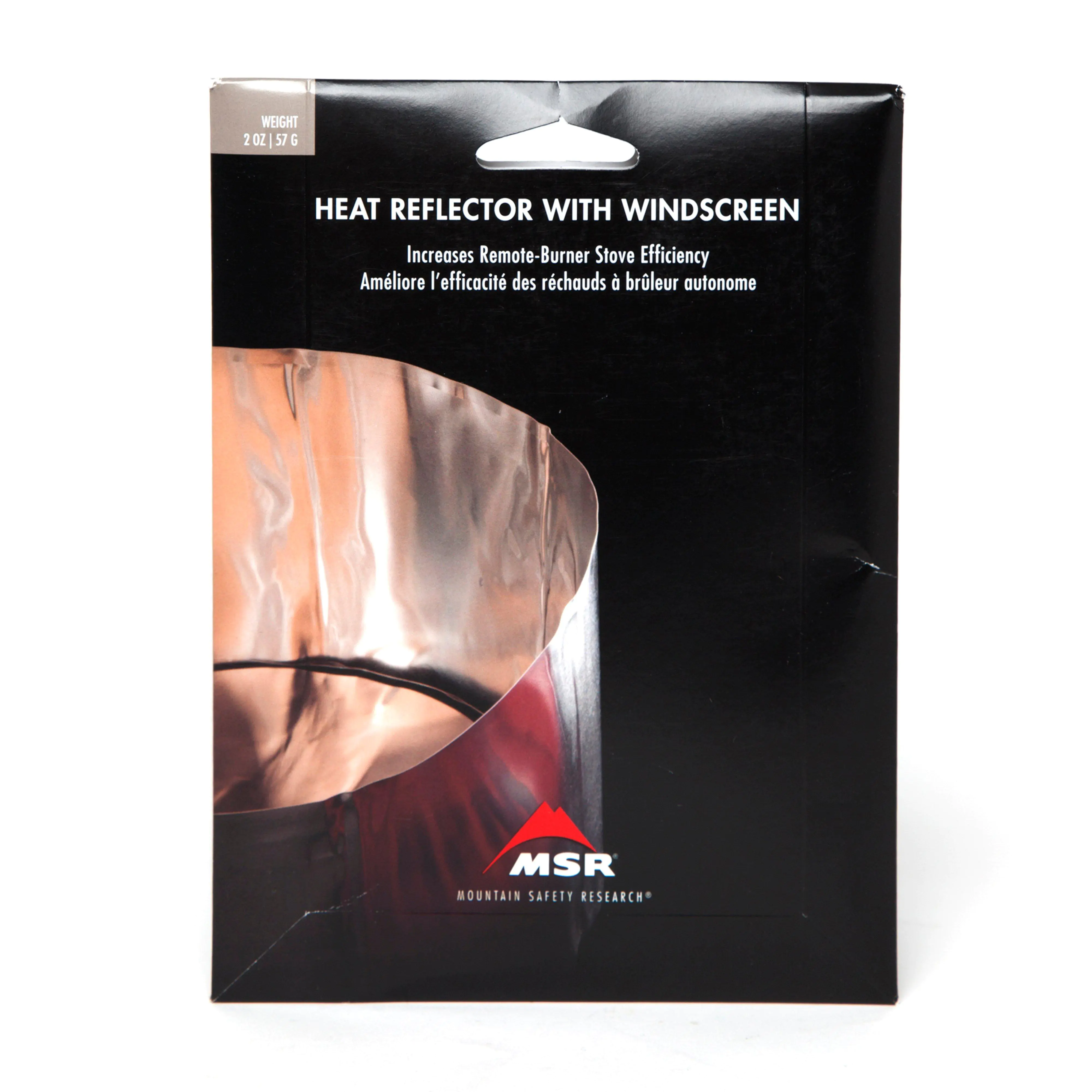 Solid Heat Reflector with Windscreen, Silver