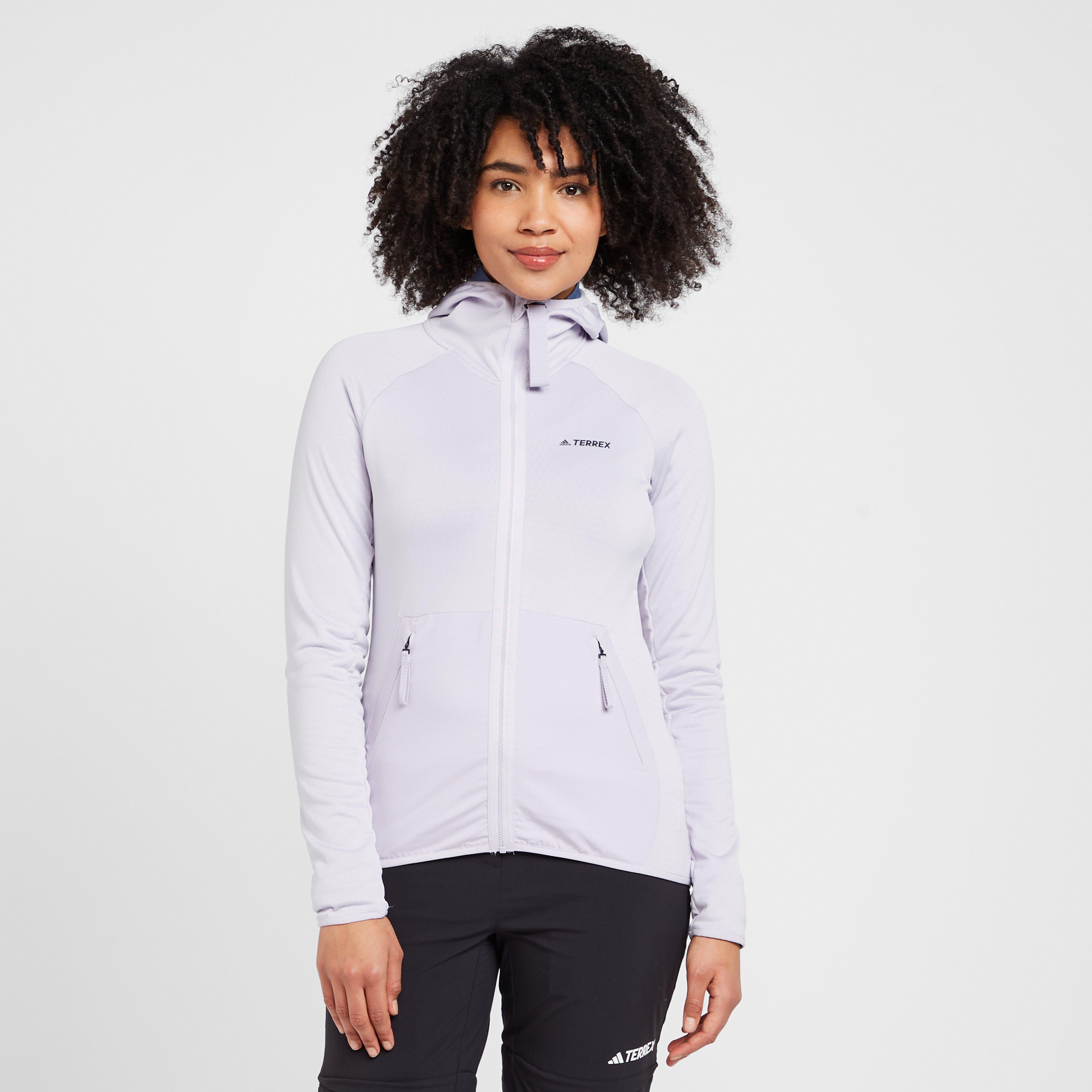 adidas Terrex Women's Tech Flooce Lightweight Hooded Jacket, Purple
