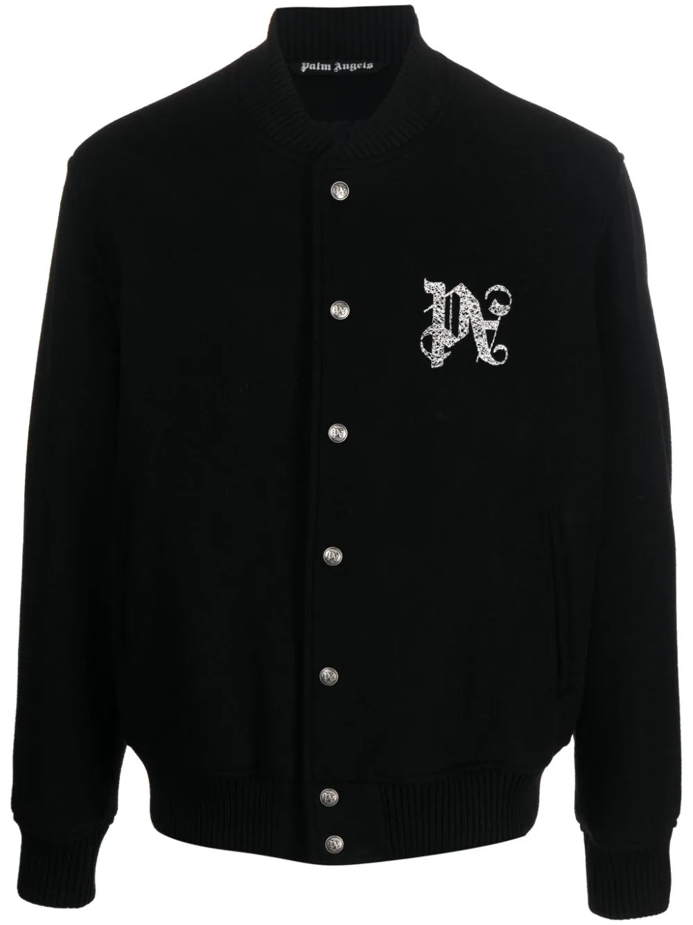 Palm Angels Monogram Embroidered Bomber Jacket (pa_size1: 50)