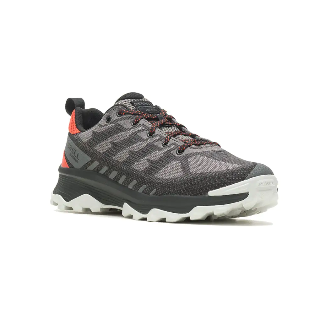 Merrell Mens Speed Eco Waterproof Walking Shoes (Charcoal / Tangerine)