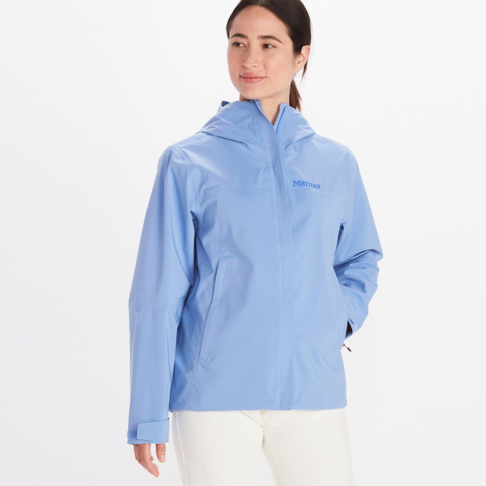 Marmot Womens PreCip Eco Pro Waterproof Jacket (Getaway Blue)
