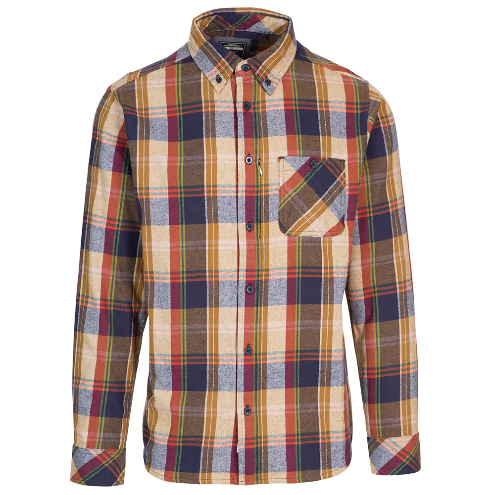 Trespass Mens Parkfordley Long Sleeve Shirt (Sandstone Check)