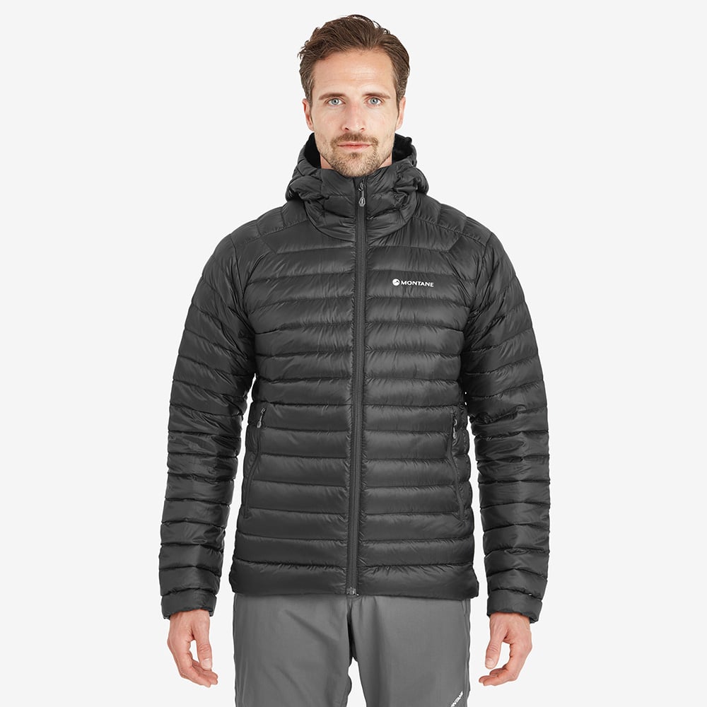 Montane Mens Anti-Freeze Packable Hooded Down Jacket (Black)