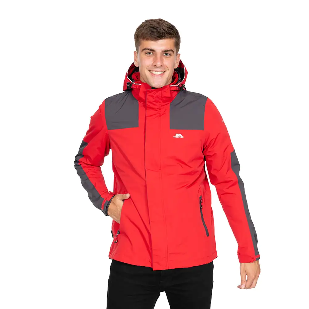 Trespass Mens Trolamul Waterproof Jacket (Red)