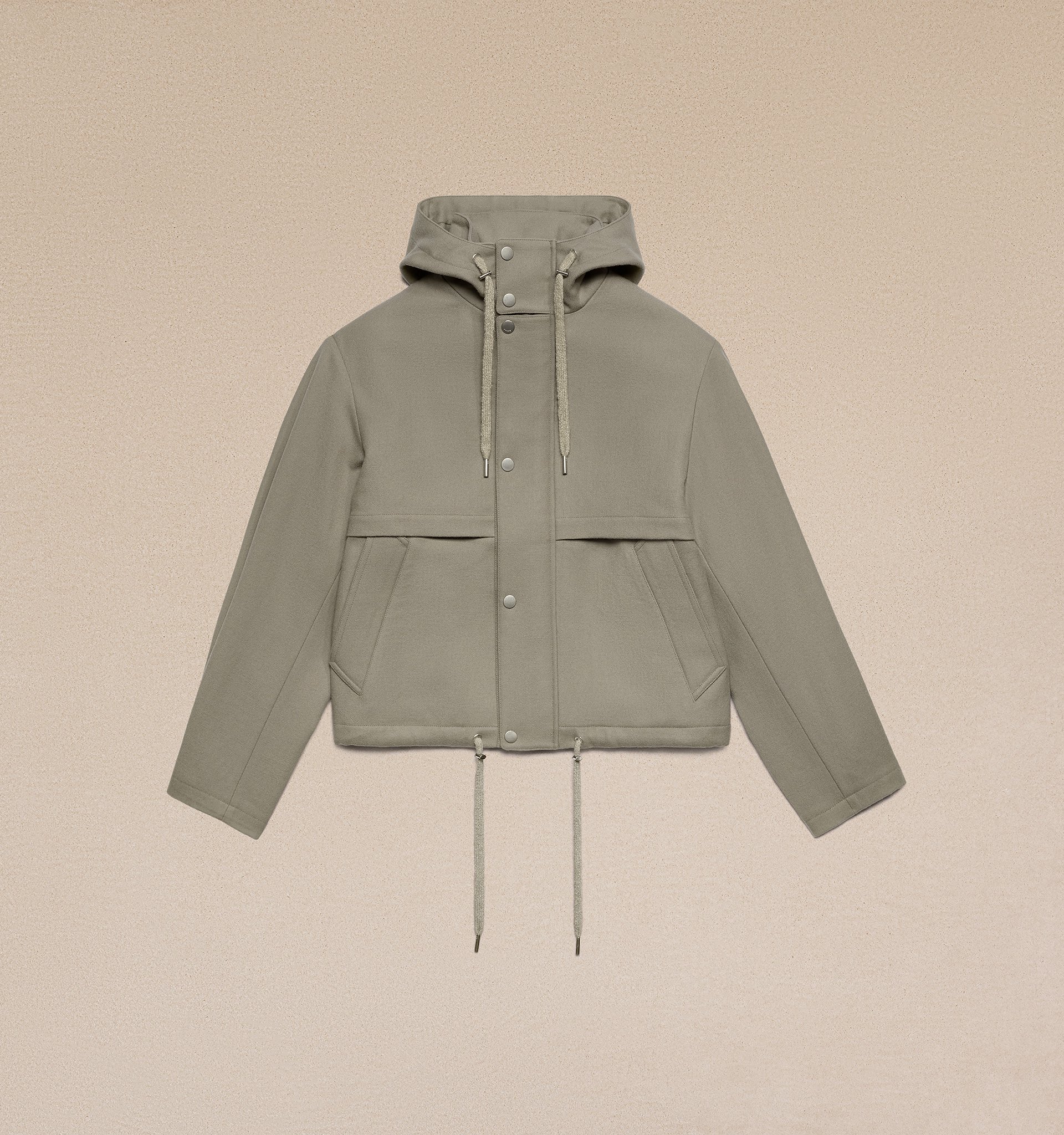AMI Short Wool Parka Taupe (pa_size1: l)