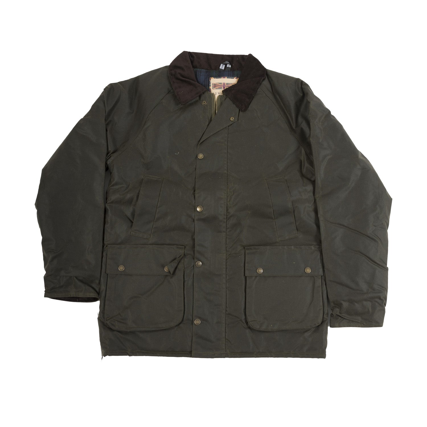 Men’S Davenport Wax Jacket Olive Olive / L