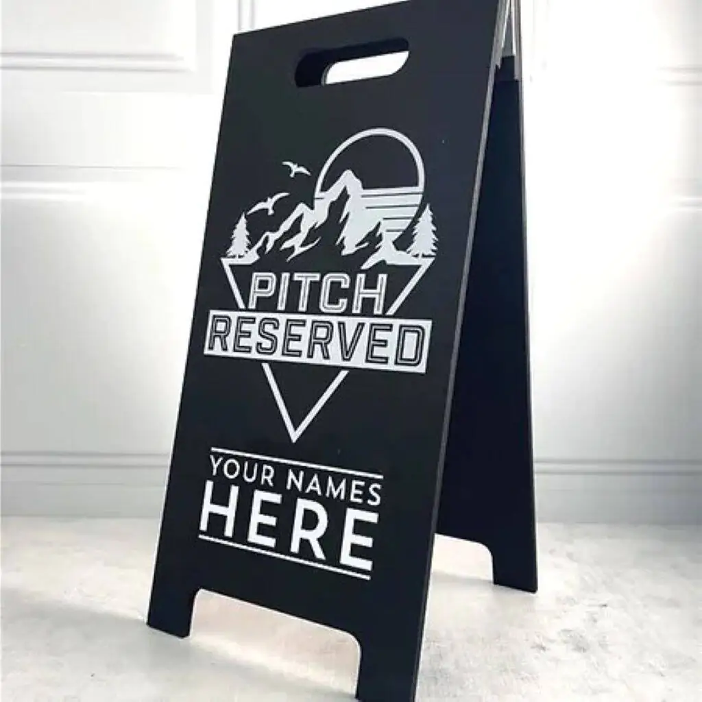 Reserved Camping Pitch Sign