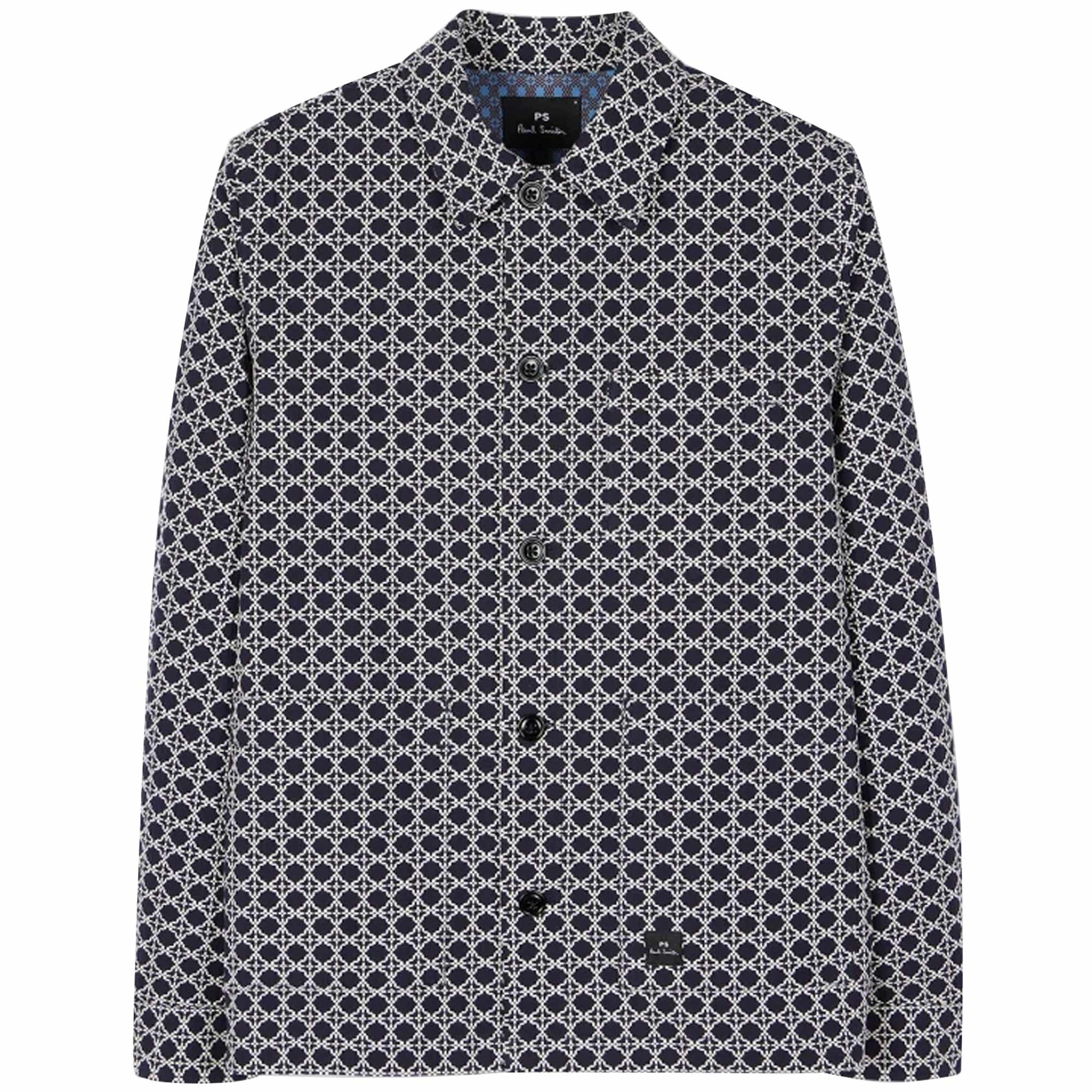 Cross-Stitch Cotton Jacket - Dark Navy