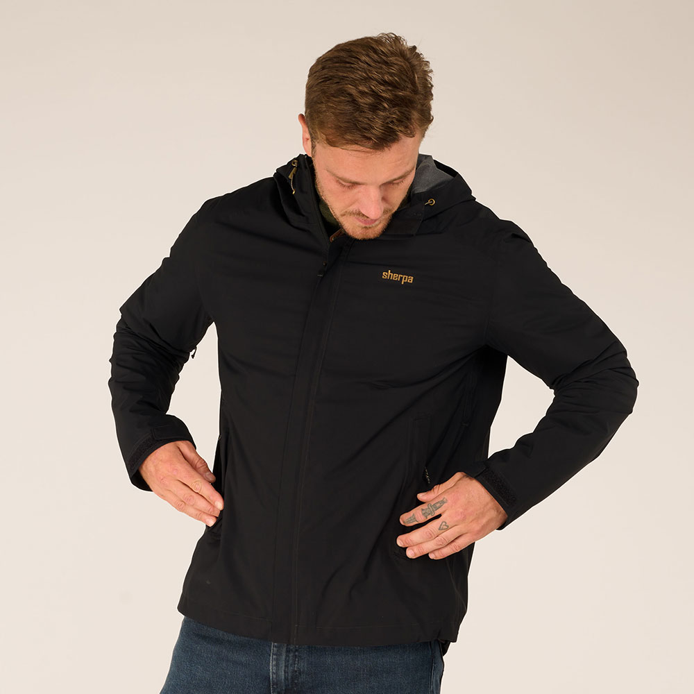 Sherpa Mens Nima 2.5 Layer Waterproof Jacket (Black)