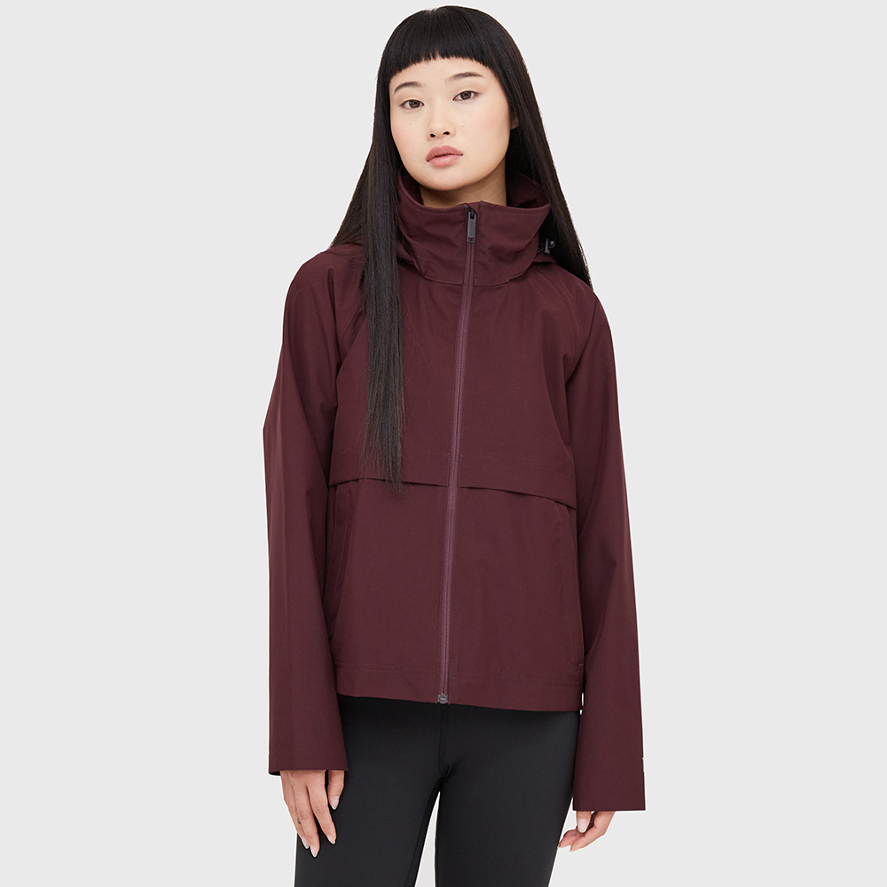 Tentree Womens Nimbus Waterproof Short Rain Jacket (Mulberry)