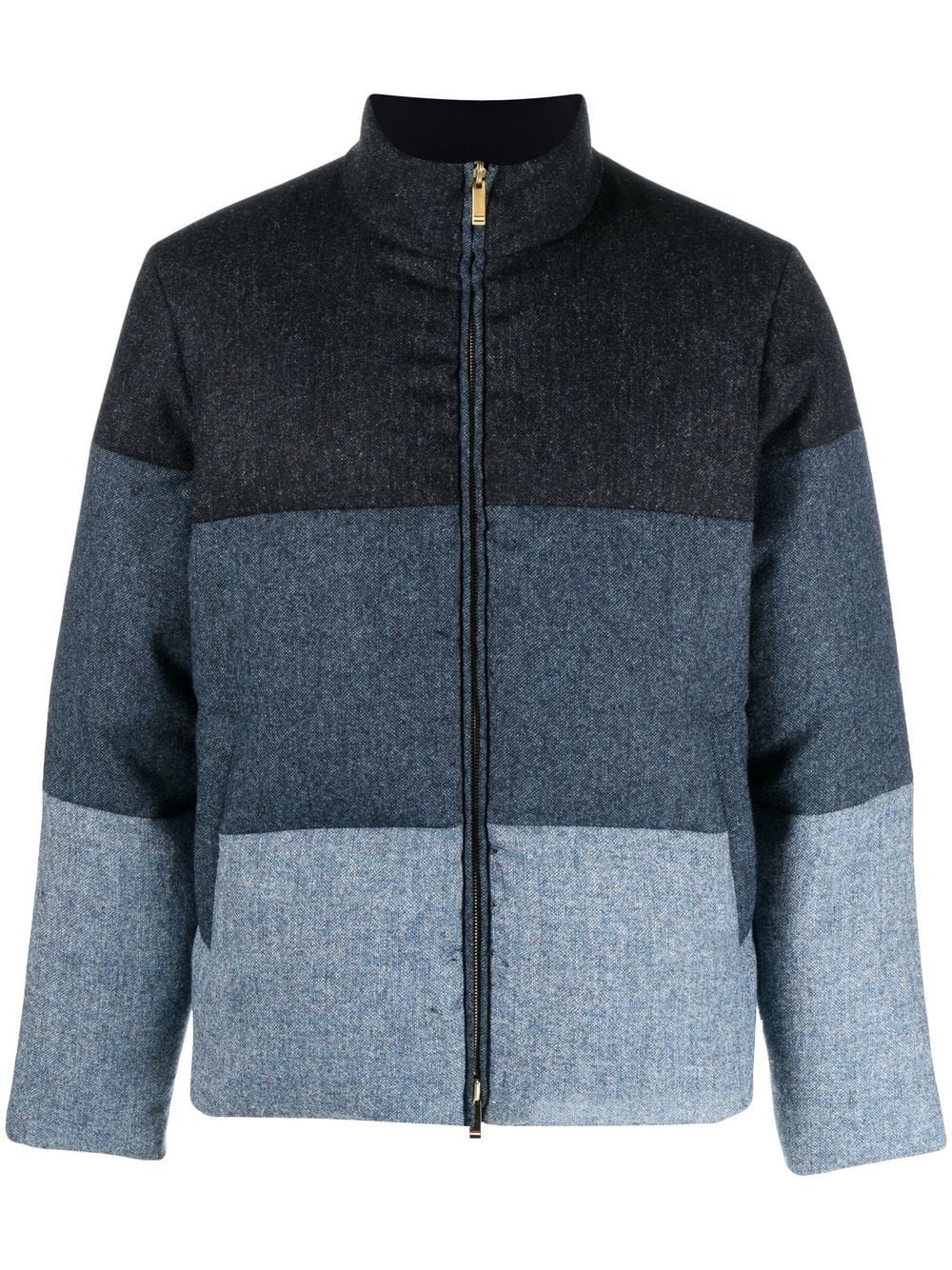 Thom Browne Colour Block Panel Padded Jacket Navy (pa_size1: 3)