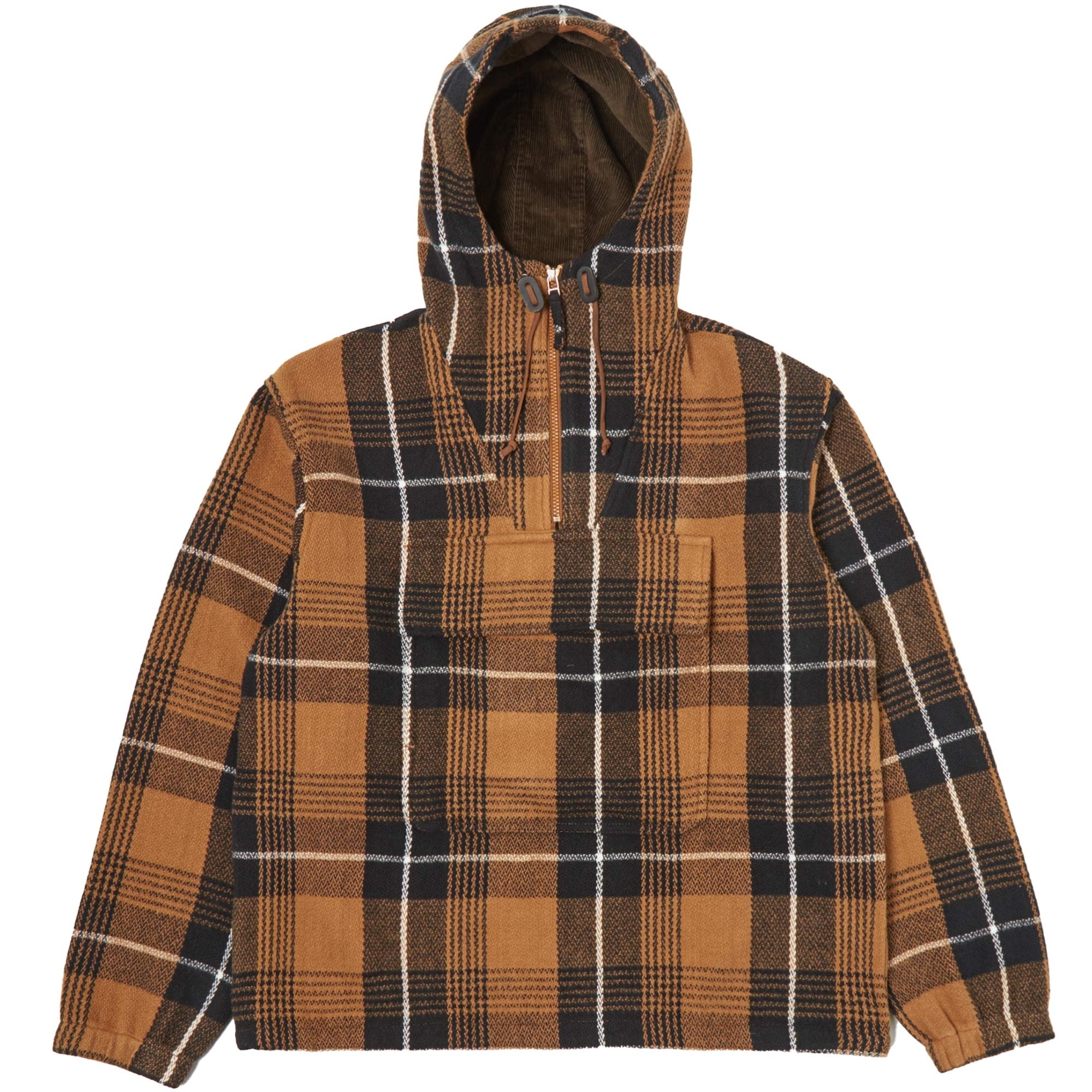 Earth II Checked Pullover Anorak - Brown