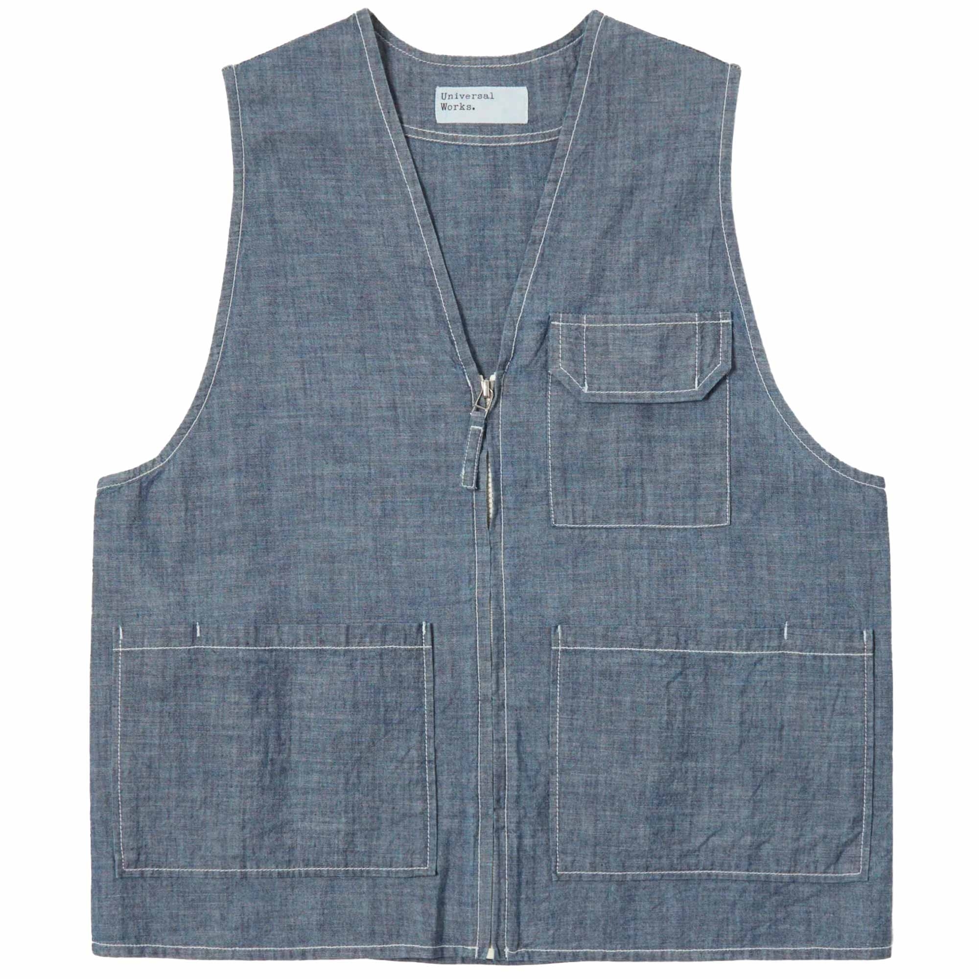 Marine Gilet - Indigo Chambray