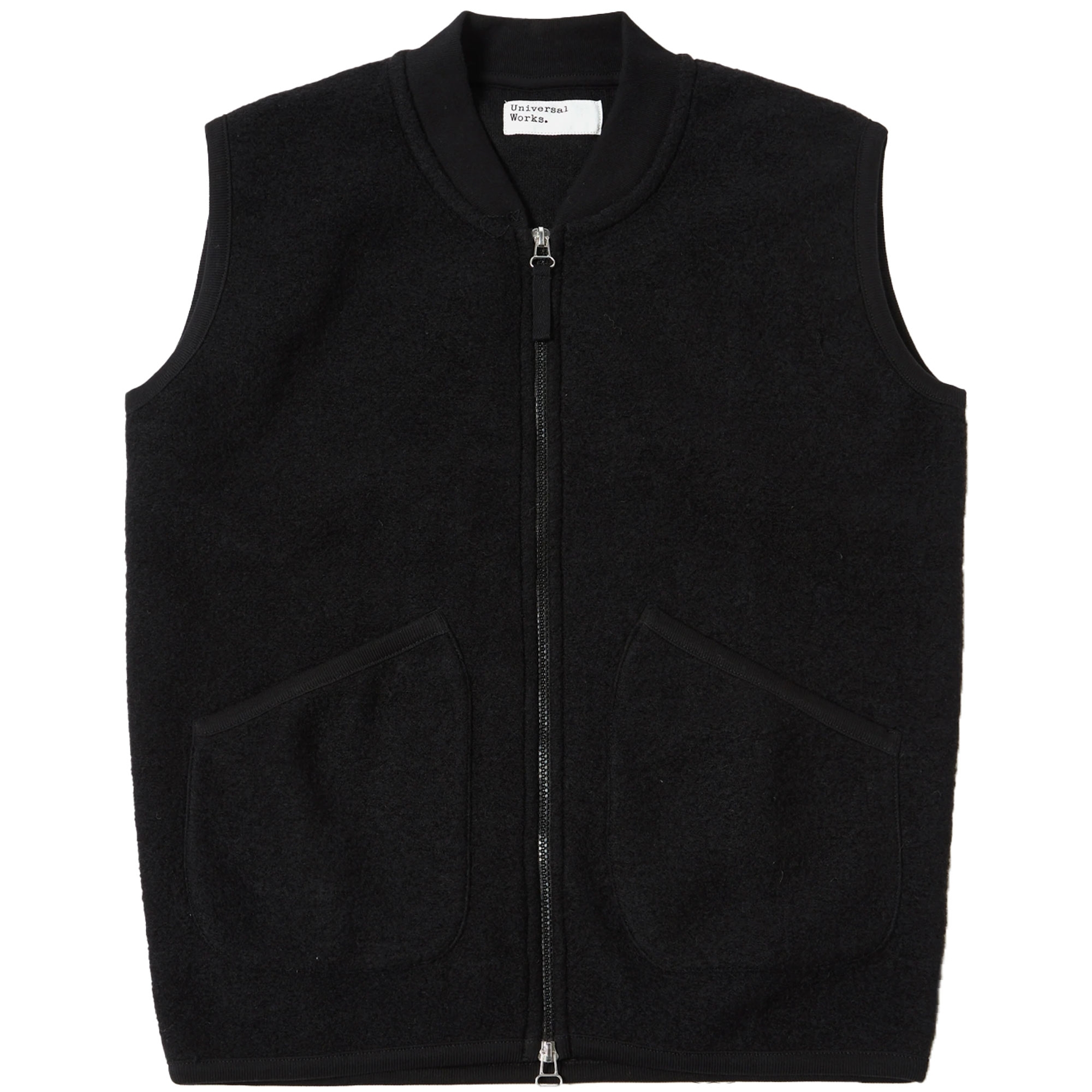 Zip Waistcoat - Black