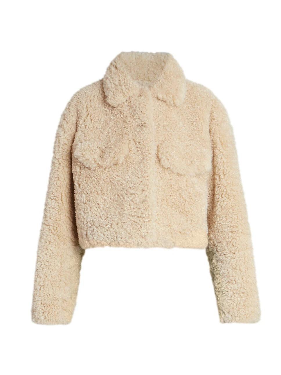 Marant Étoile Fazia Faux Shearling Cropped Jacket (pa_size1: 36)